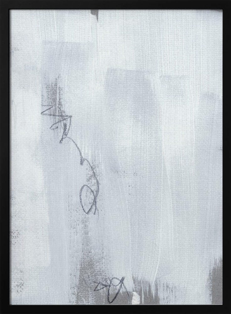 Echo's in wit en grafiet | Poster