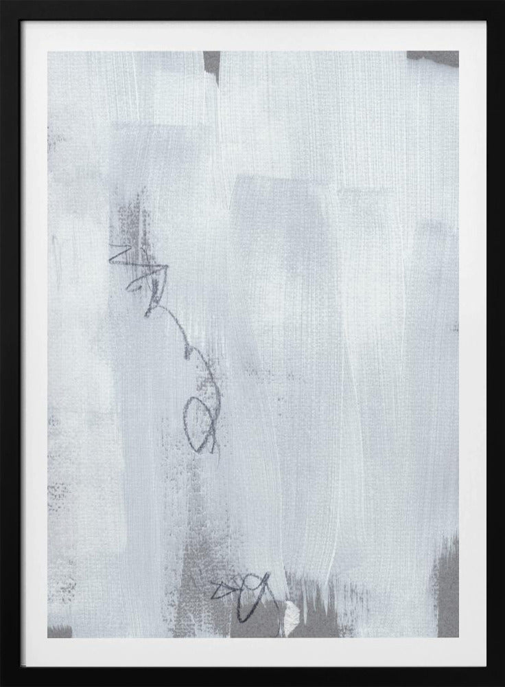 Echo's in wit en grafiet | Poster