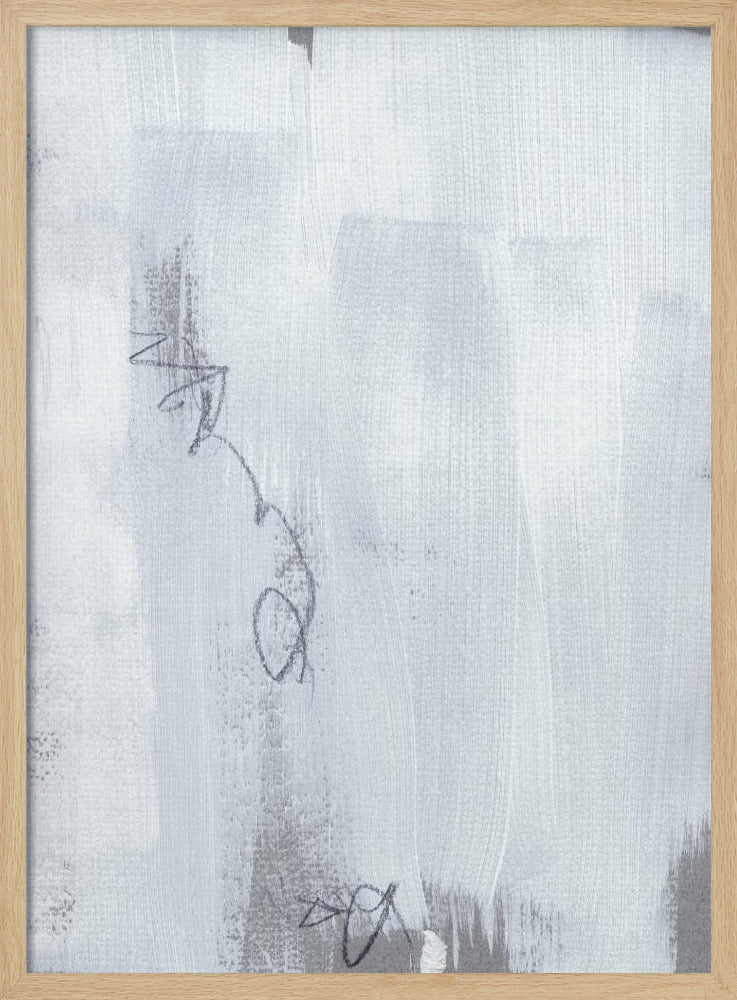 Echo's in wit en grafiet | Poster