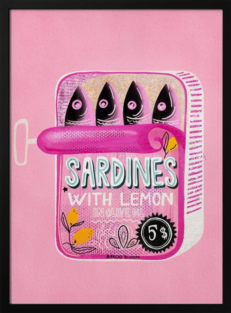 Sardientjesblikje Roze | Poster