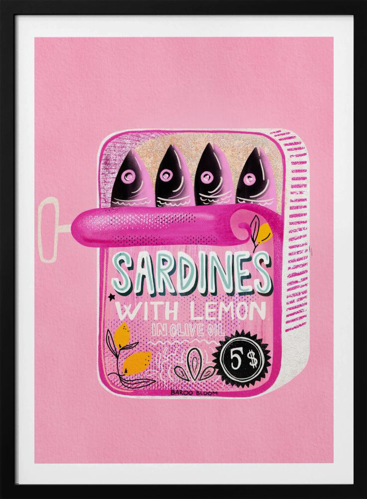 Sardientjesblikje Roze | Poster
