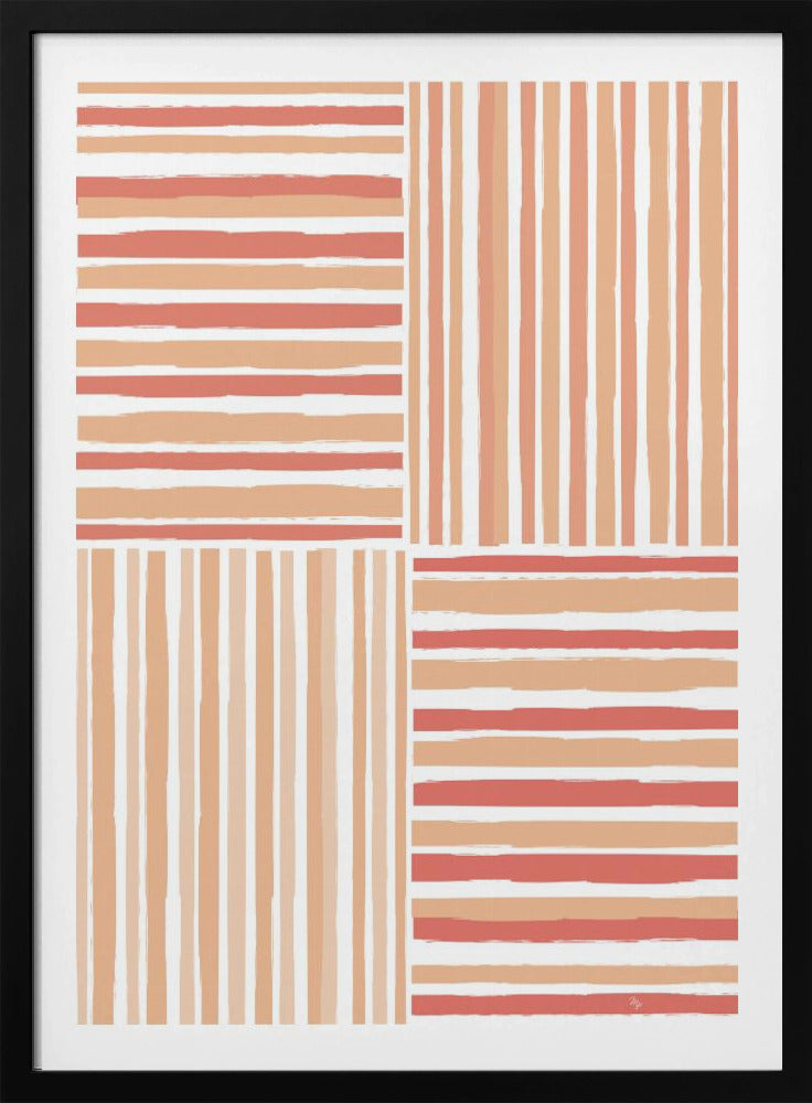 Verticale en horizontale strepen | Poster
