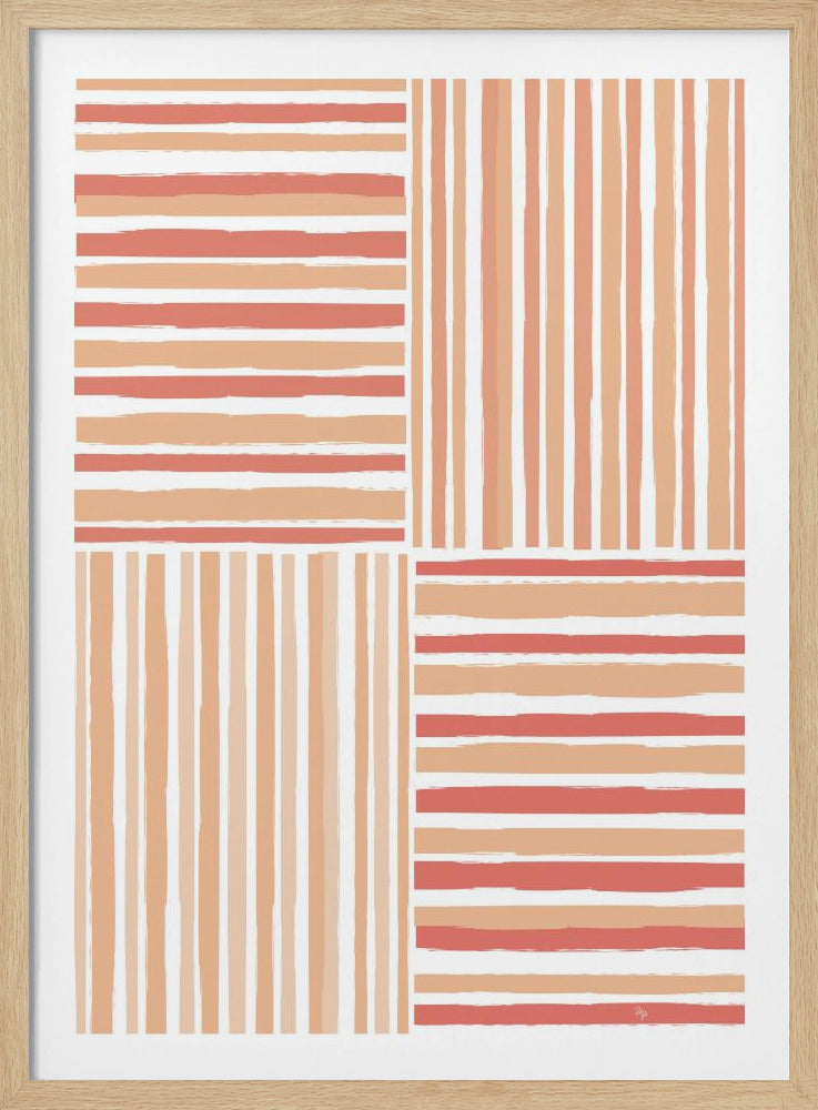 Verticale en horizontale strepen | Poster