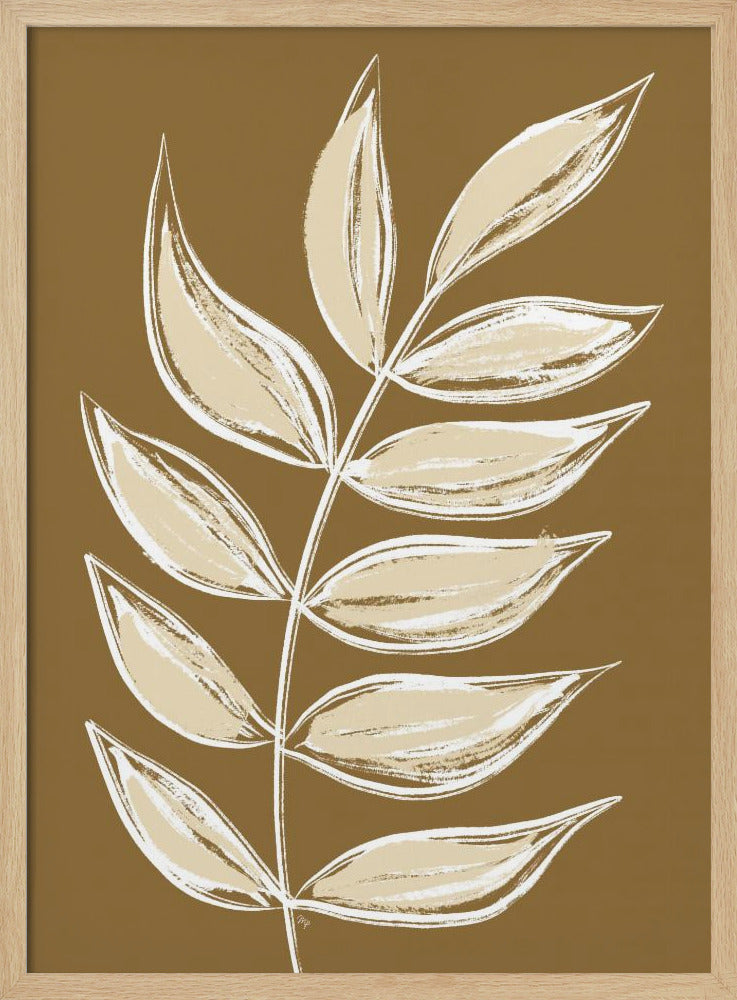 Bruine bladeren | Poster