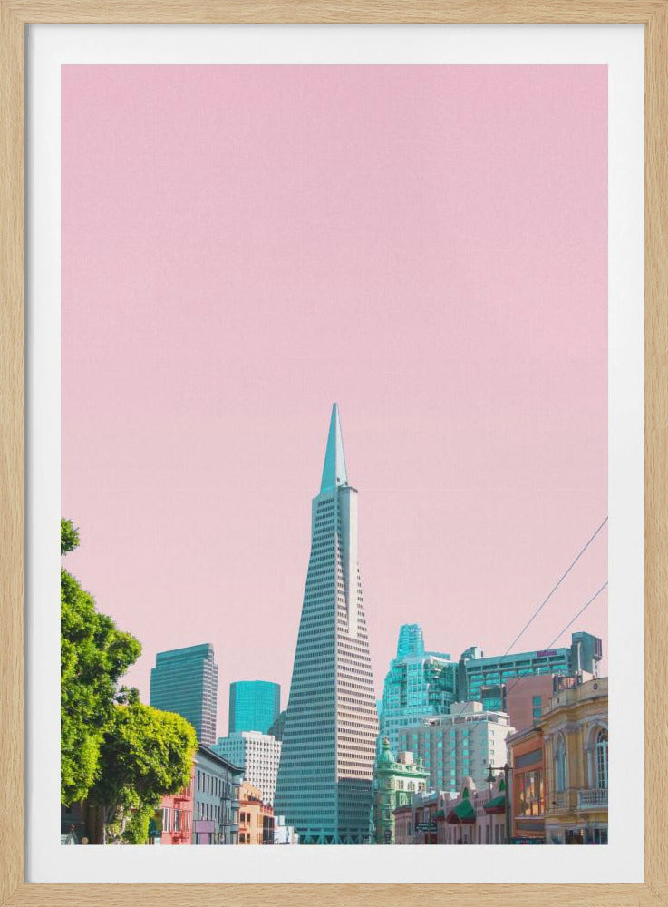 Piramide in de stad | Poster