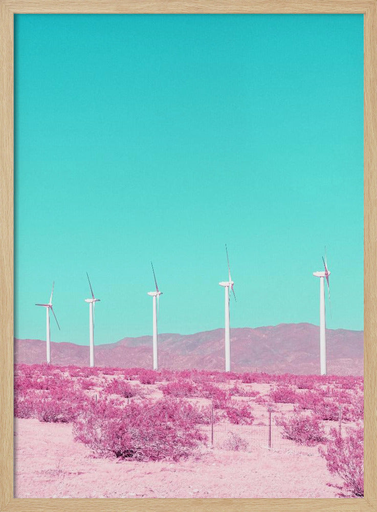 Palm Springs Windmolens in de woestijn | Poster