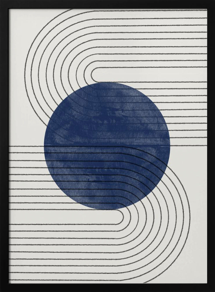 Blue Eclipse Lines | Poster