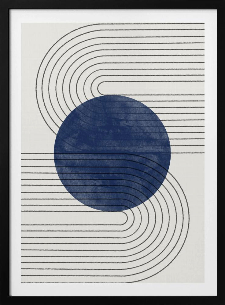 Blue Eclipse Lines | Poster