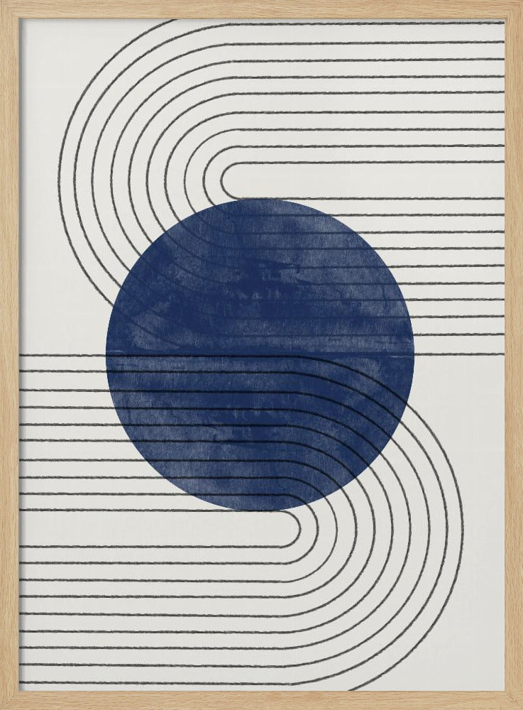 Blue Eclipse Lines | Poster