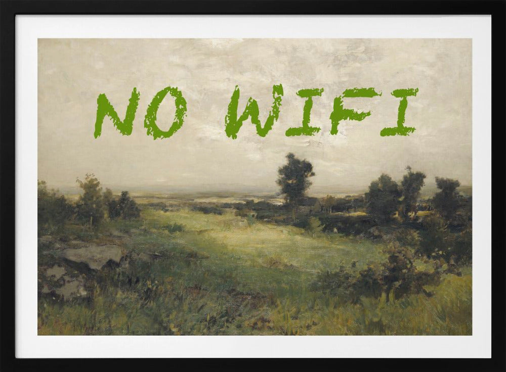 Geen wifi / Olieverfschilderij Landschap | Poster