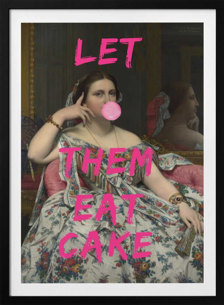 Laat ze taart eten, kauwgom vintage portret | Poster
