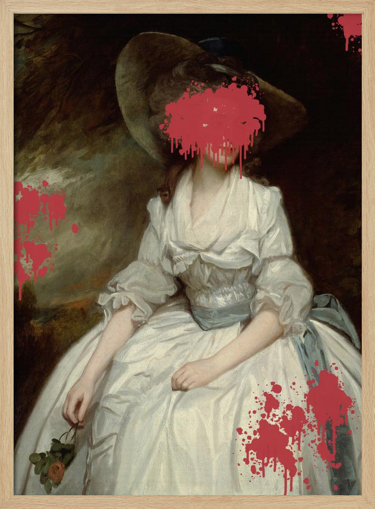 Renaissance Red Splash - Veranderde kunst | Poster
