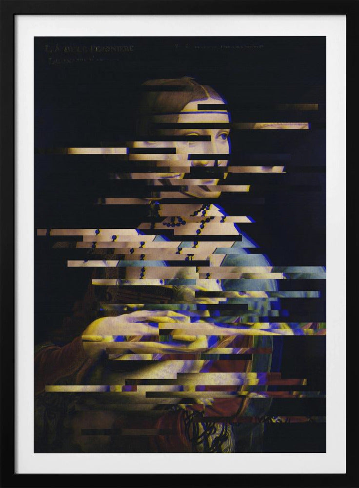 Verknoeide Leonardo da Vinci's Dame met de Hermelijn | Poster