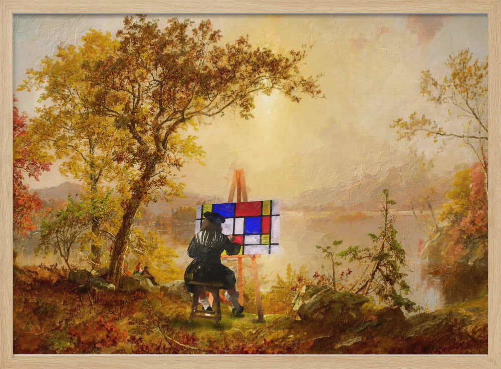 Kubistisch landschap | Poster