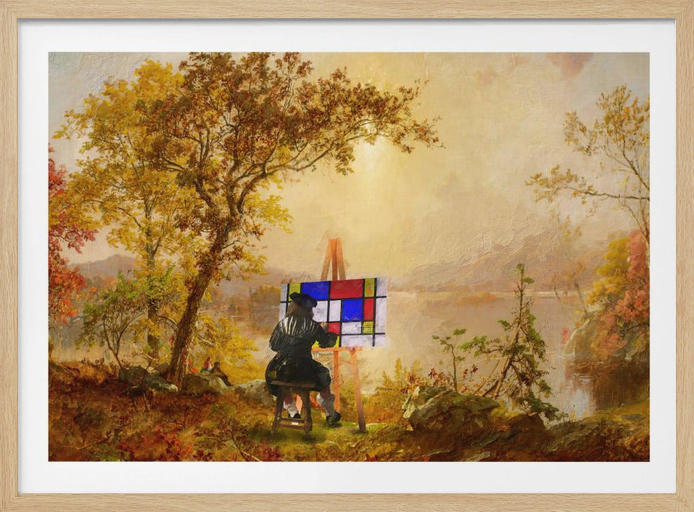 Kubistisch landschap | Poster