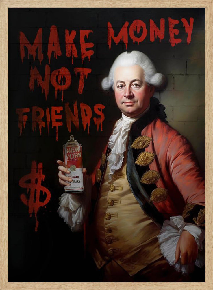 Verdien geld, geen vrienden | Poster