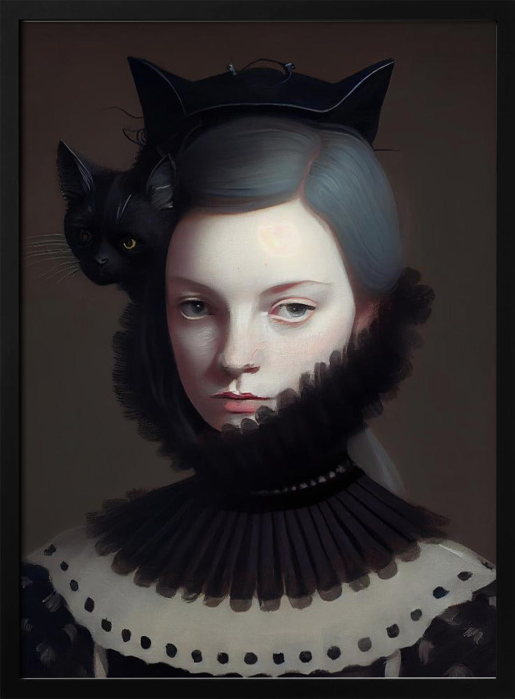 Mevrouw Zwarte Poes | Poster