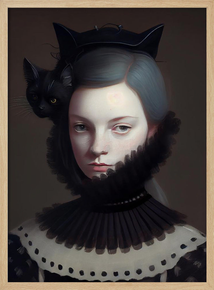 Mevrouw Zwarte Poes | Poster