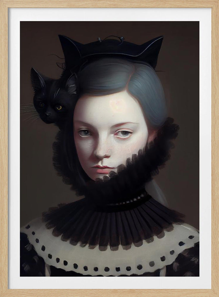 Mevrouw Zwarte Poes | Poster