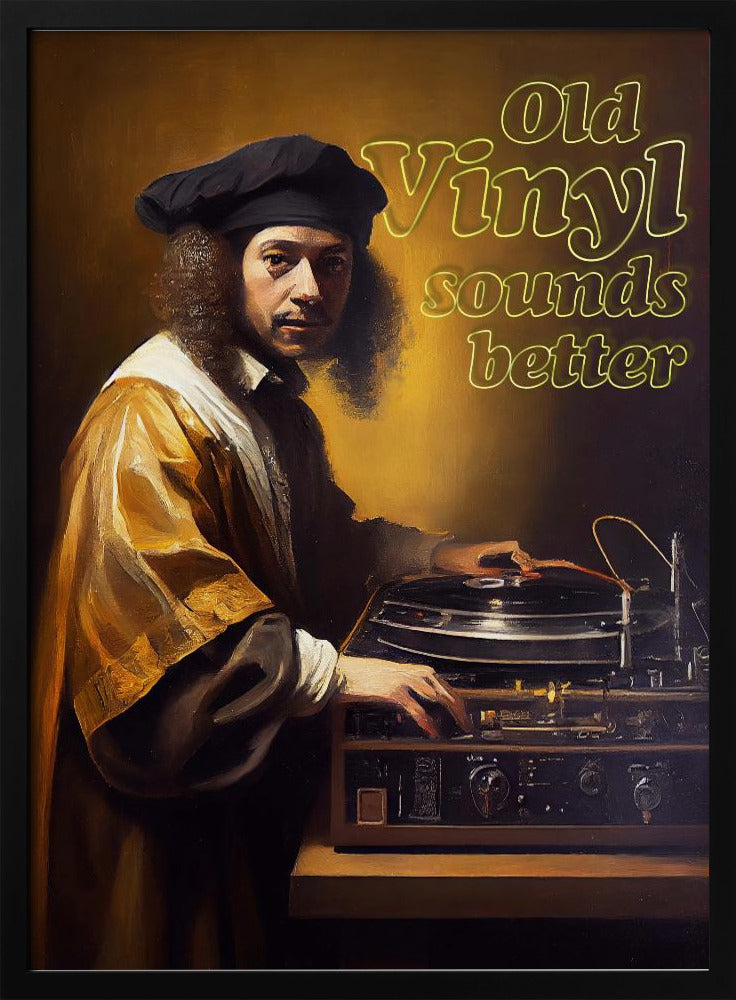 Oud vinyl klinkt beter | Poster