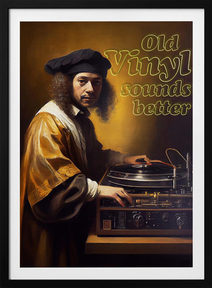 Oud vinyl klinkt beter | Poster