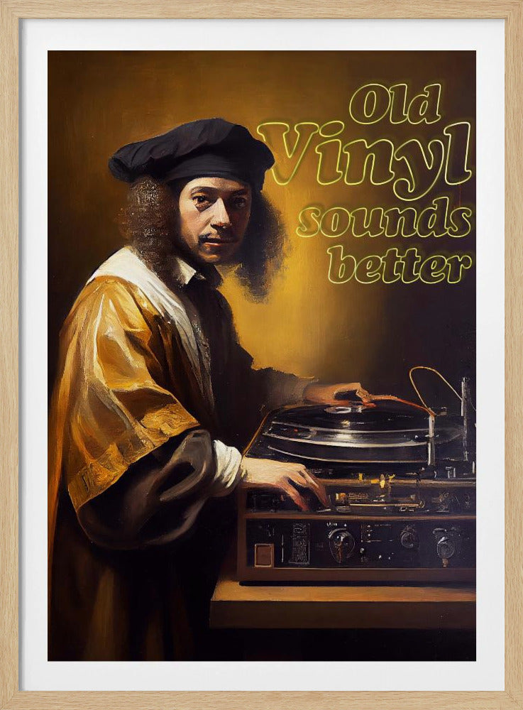 Oud vinyl klinkt beter | Poster
