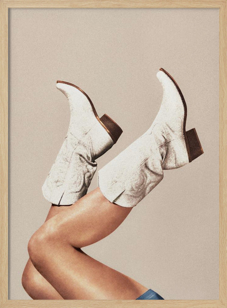 Deze laarzen - Neutraal / Beige | Poster