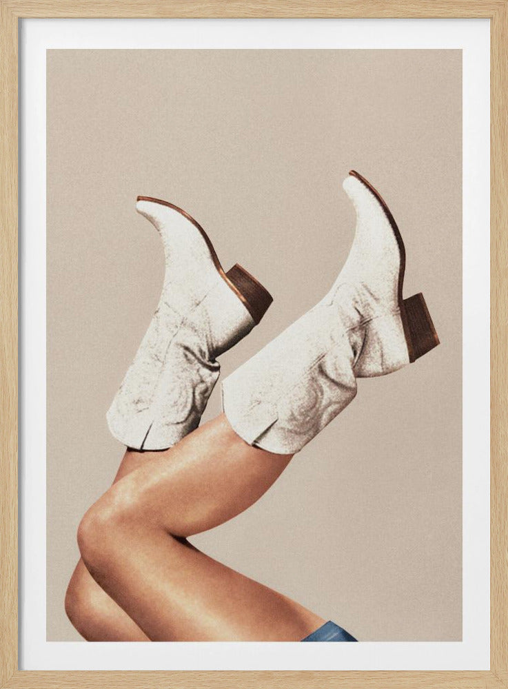 Deze laarzen - Neutraal / Beige | Poster