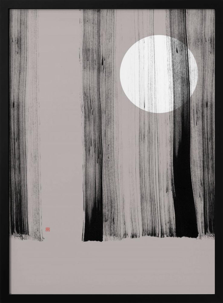 Verborgen Maan Nr. 1 | Achter de Bomen | Poster