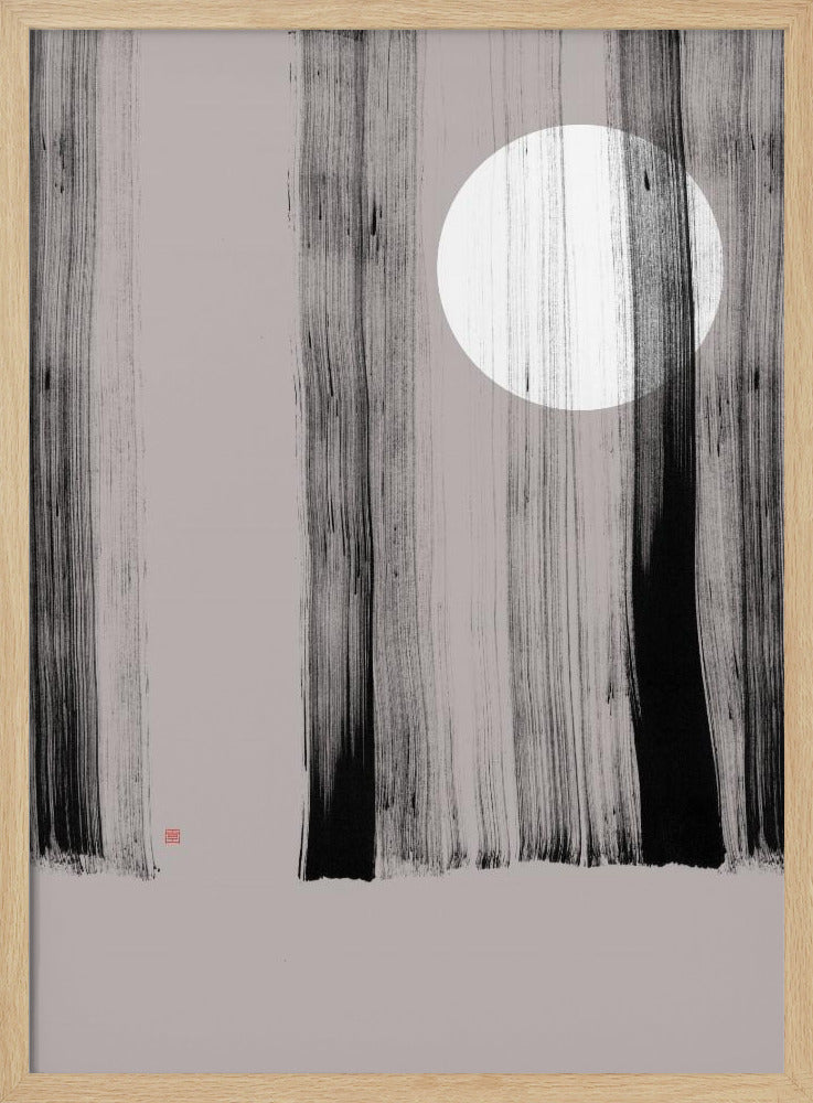 Verborgen Maan Nr. 1 | Achter de Bomen | Poster