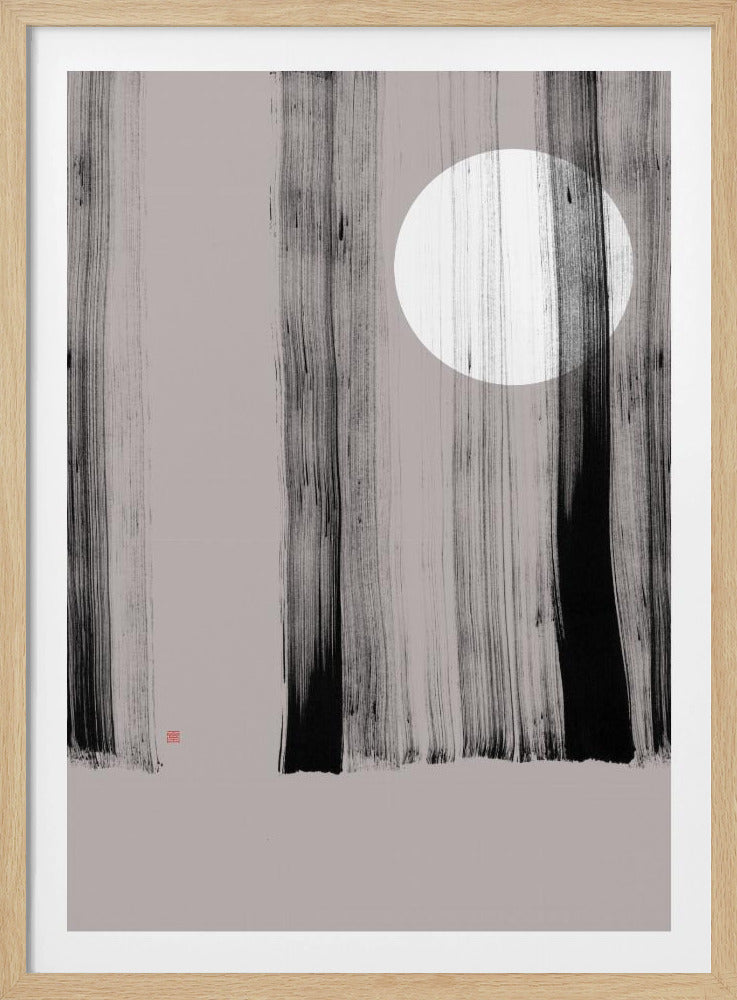 Verborgen Maan Nr. 1 | Achter de Bomen | Poster