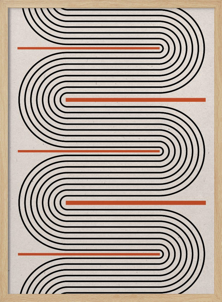 Curved Rhythm Lines | Poster