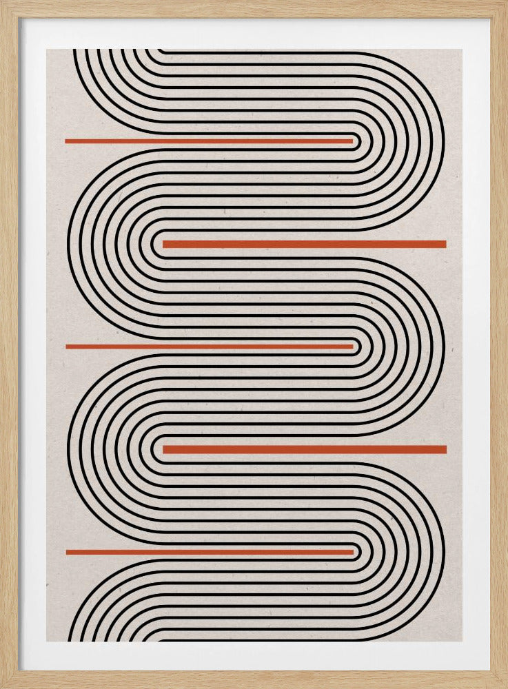 Curved Rhythm Lines | Poster