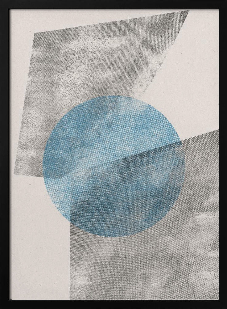 Blue Geometric Modern Object | Poster