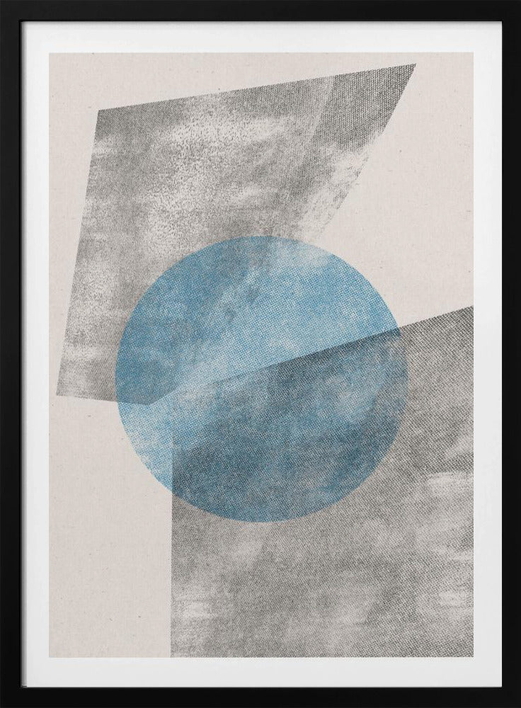 Blue Geometric Modern Object | Poster
