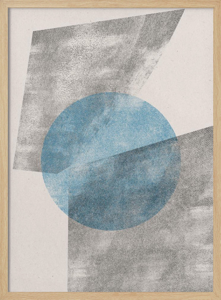 Blue Geometric Modern Object | Poster