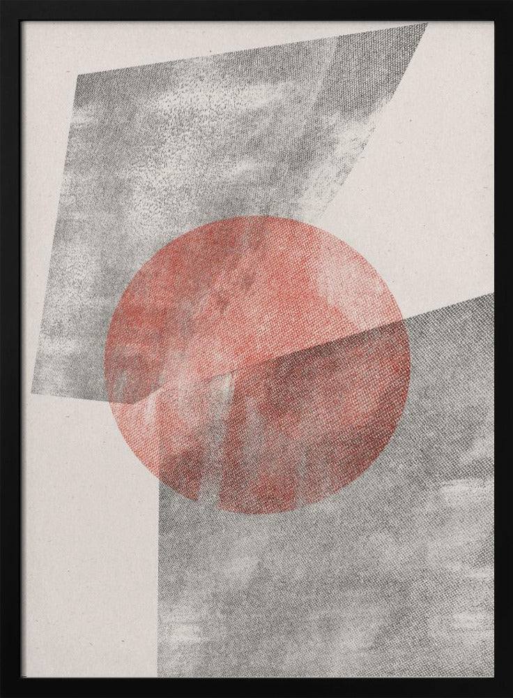 Red Geometric Modern Object | Poster