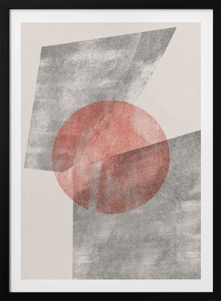 Red Geometric Modern Object | Poster