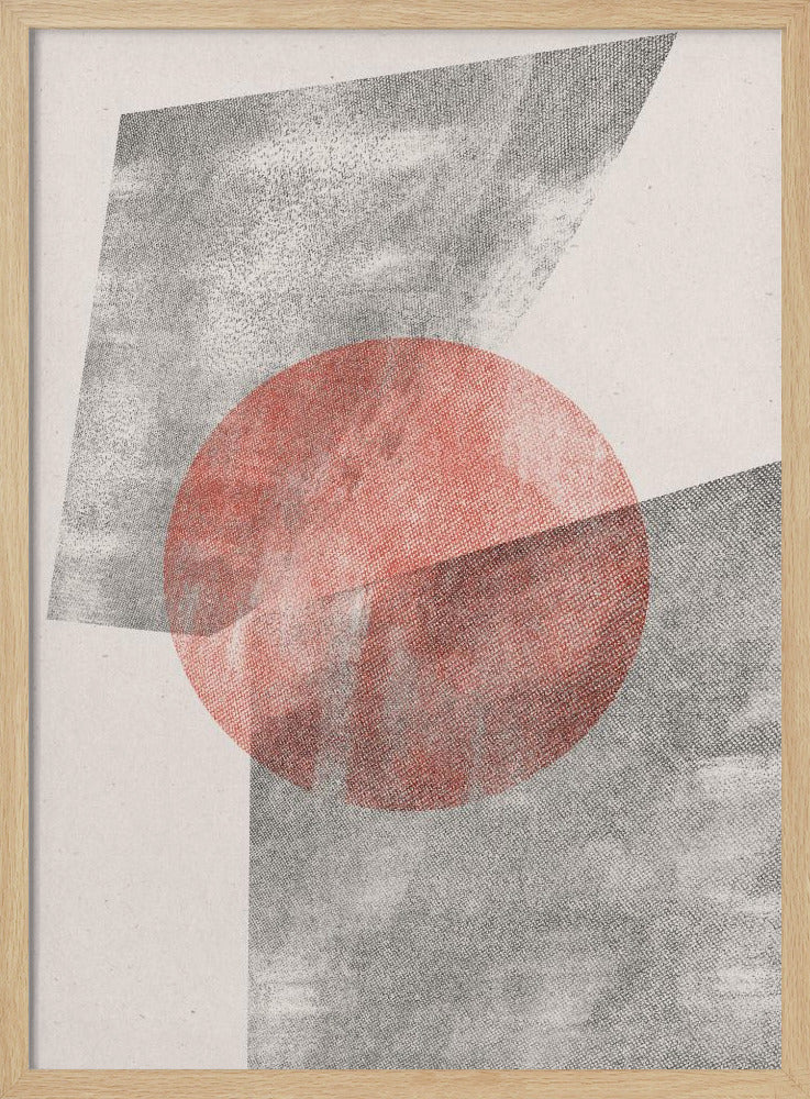 Red Geometric Modern Object | Poster