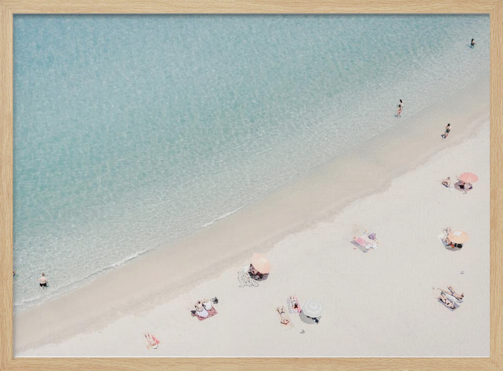 Luchtfoto van het strand | Poster