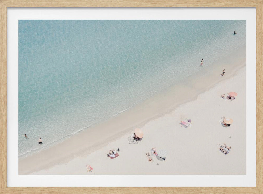 Luchtfoto van het strand | Poster