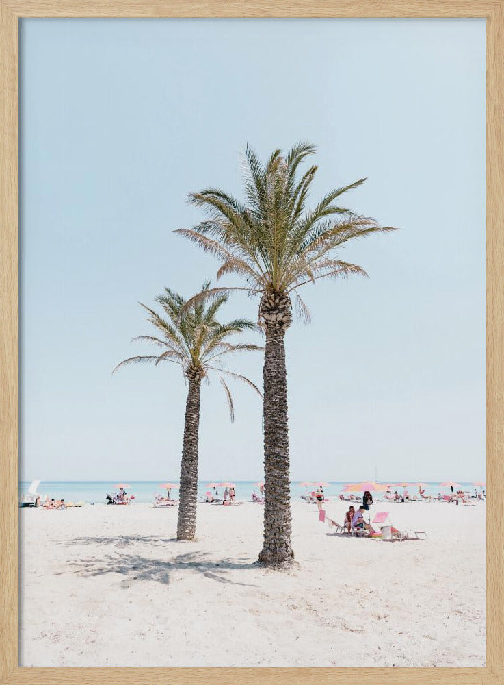 Palmboom op het strand | Poster