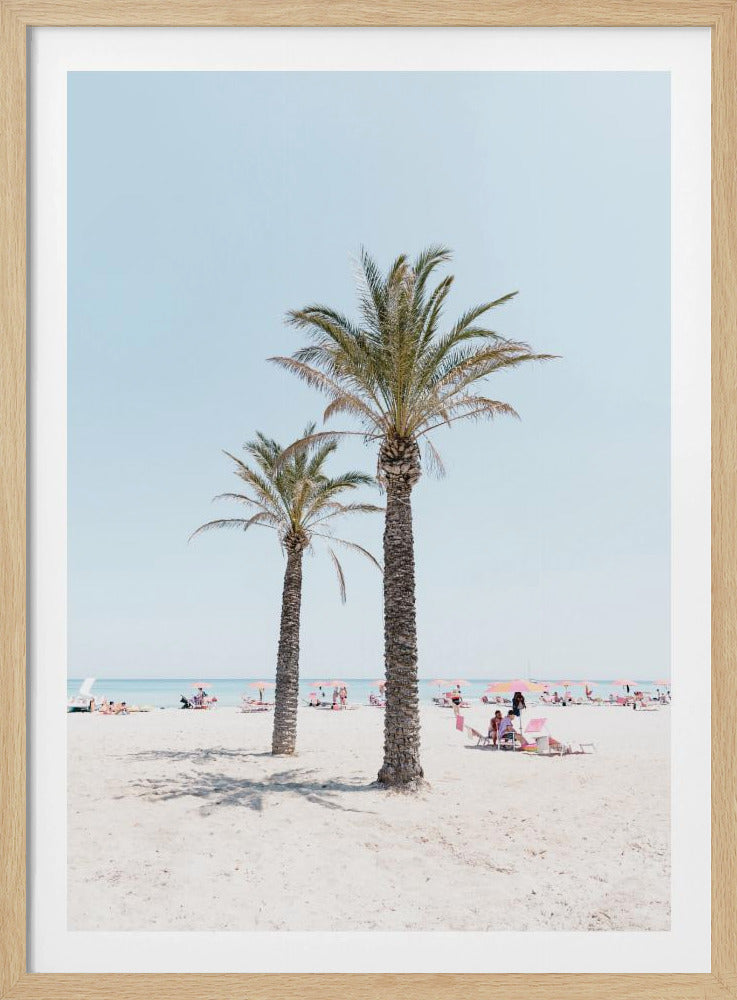 Palmboom op het strand | Poster