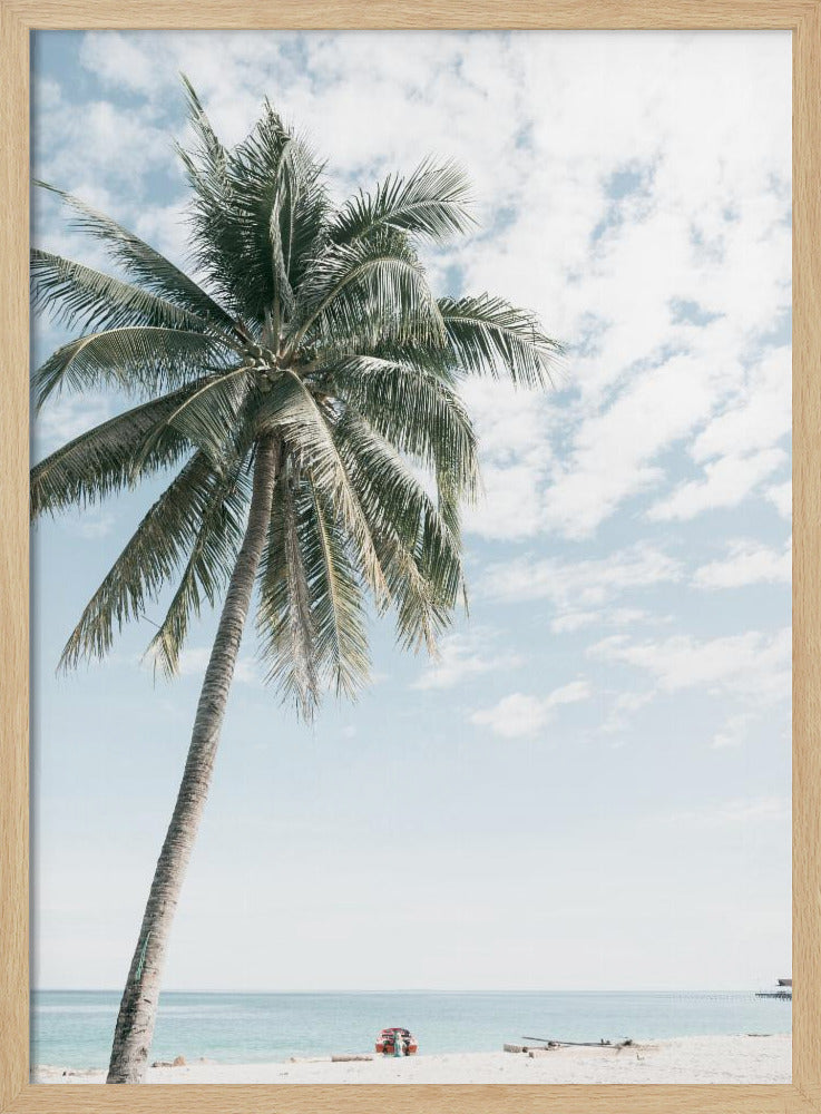 Palmboom op het strand 2 | Poster
