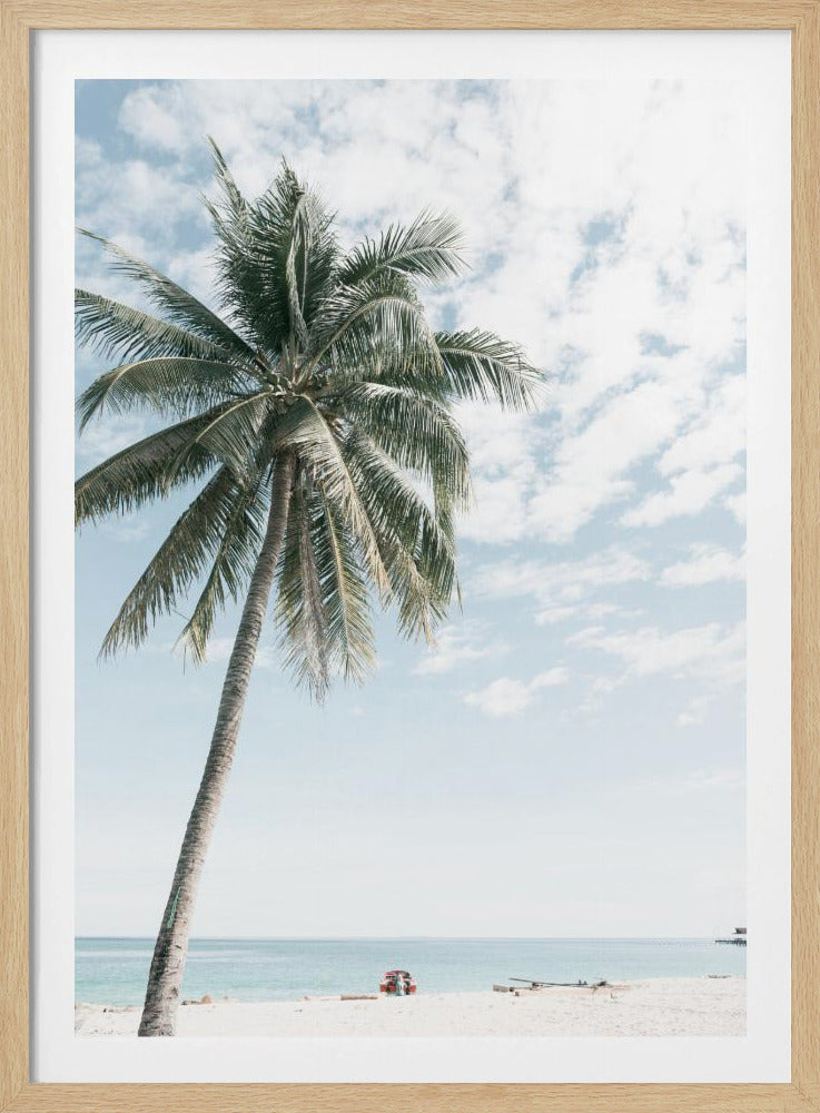 Palmboom op het strand 2 | Poster