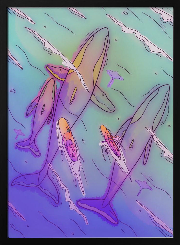 Surfen met de walvissen | Poster