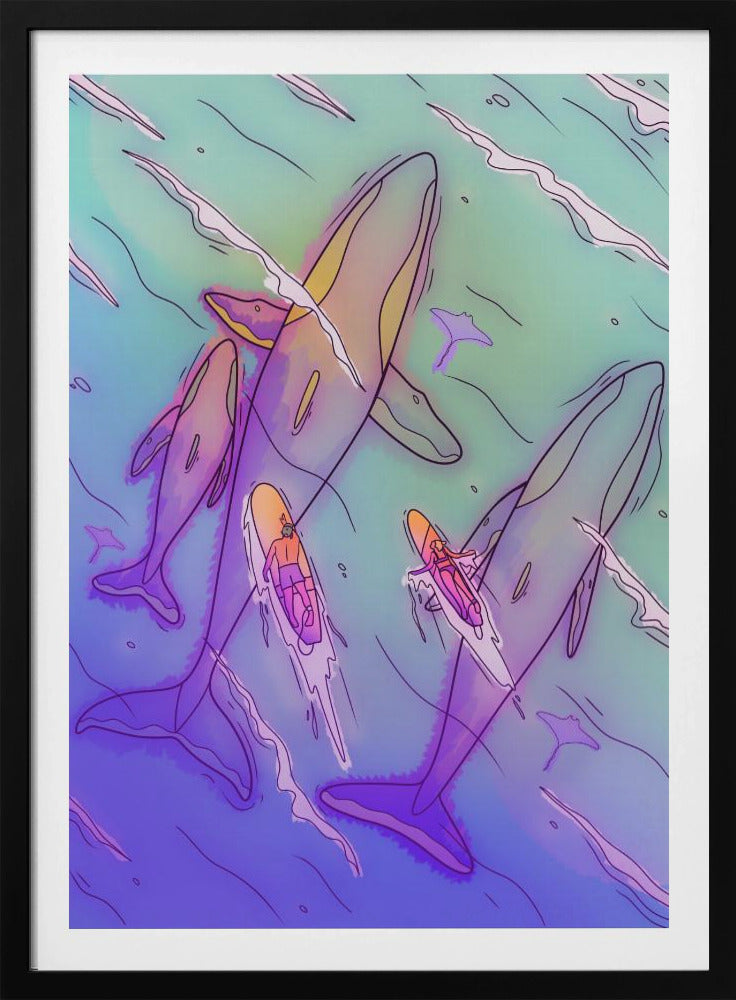 Surfen met de walvissen | Poster