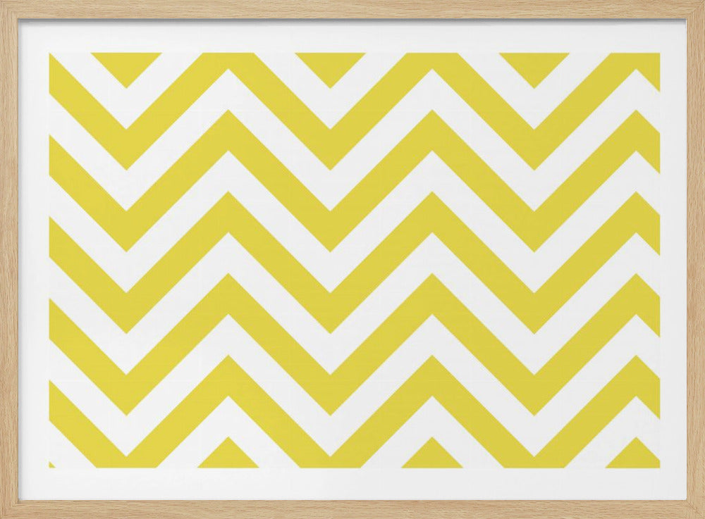 Chevron Yellow and White | Poster