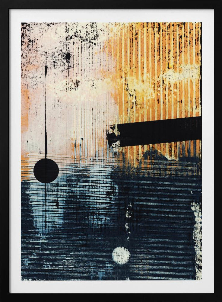 Abstract kunstwerk met geometrische compositie | Poster