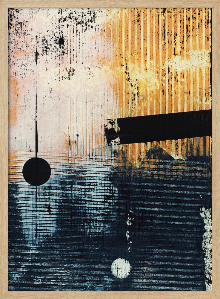 Abstract kunstwerk met geometrische compositie | Poster